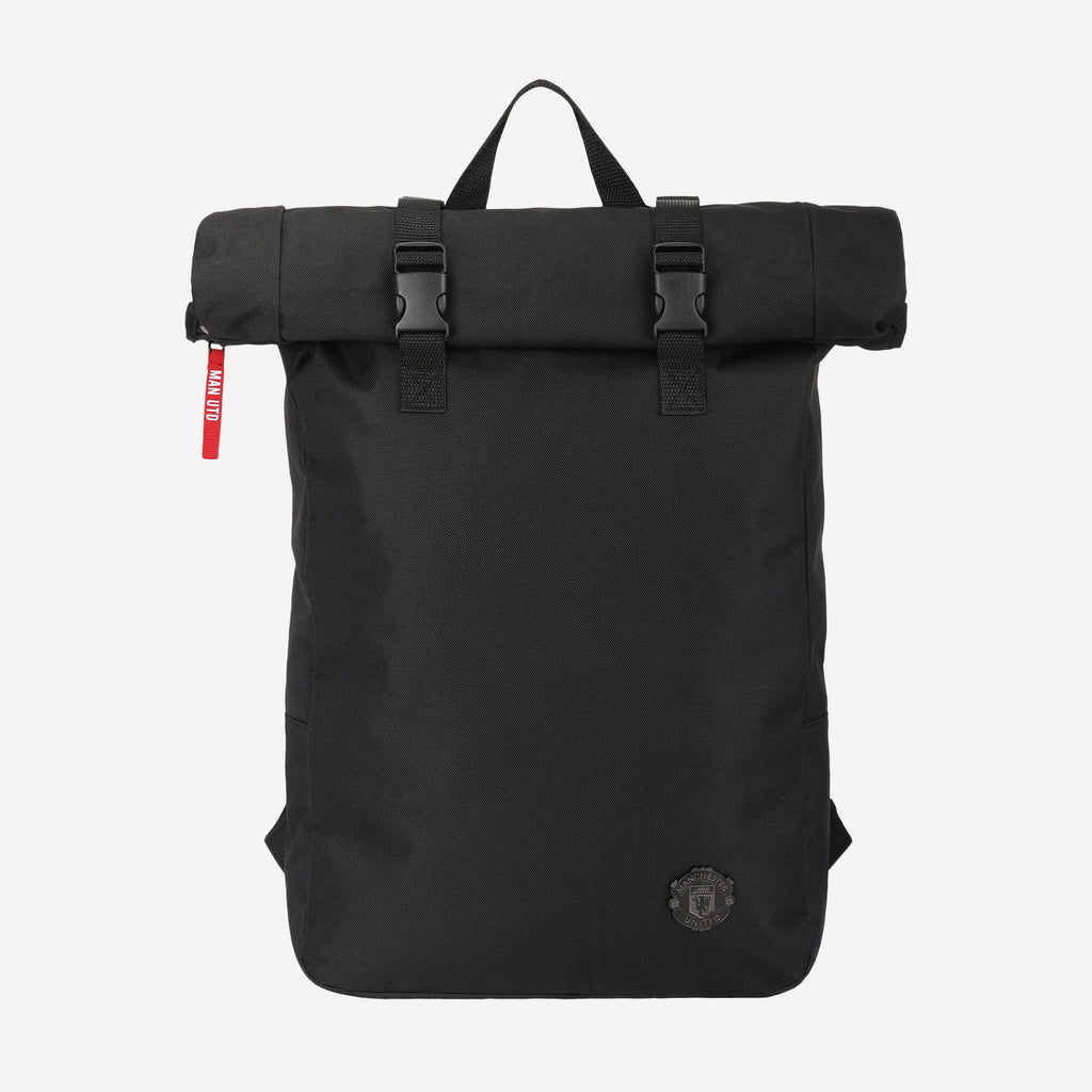 Manchester United FC Black on Black Roll Top Backpack FOCO - FOCO.com | UK & IRE