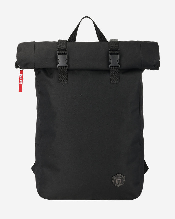 Manchester United FC Black on Black Roll Top Backpack FOCO - FOCO.com | UK & IRE