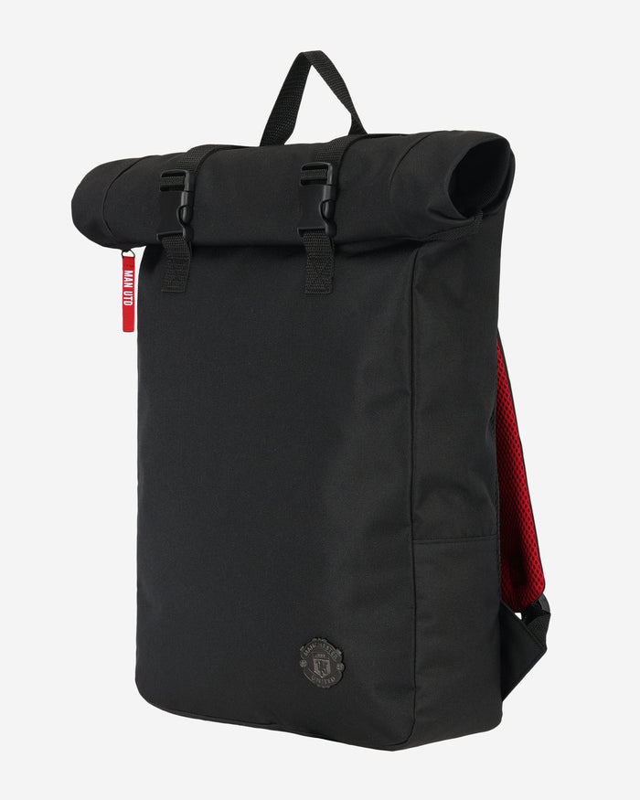 Manchester United FC Black on Black Roll Top Backpack FOCO - FOCO.com | UK & IRE