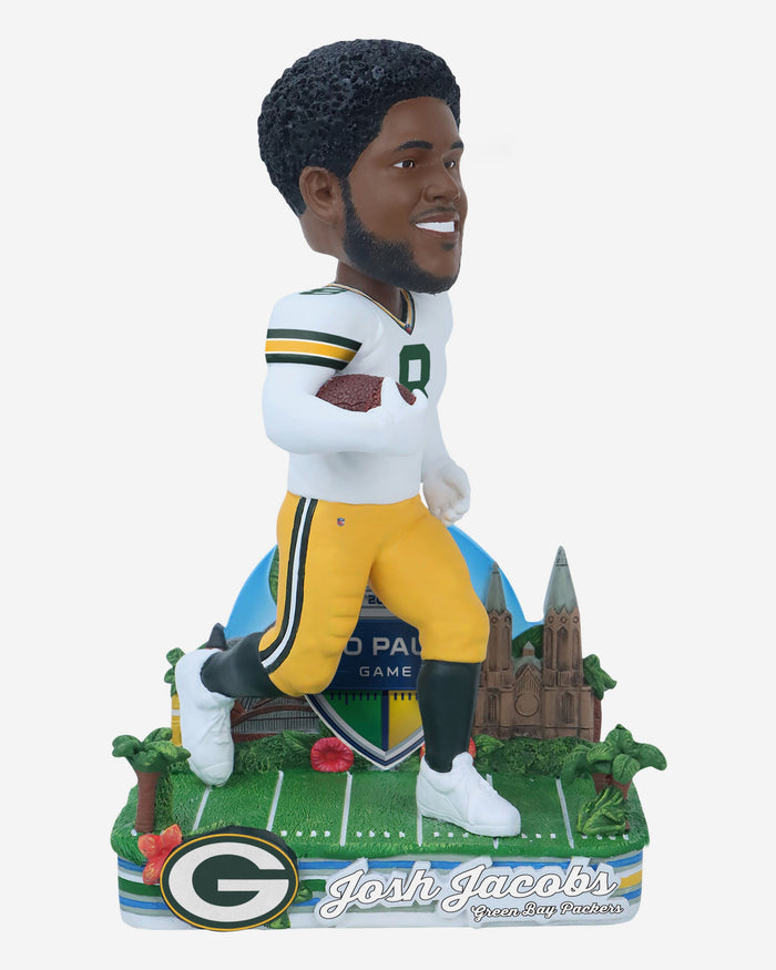 Josh Jacobs Green Bay Packers 2024 International Game Bobblehead FOCO - FOCO.com | UK & IRE