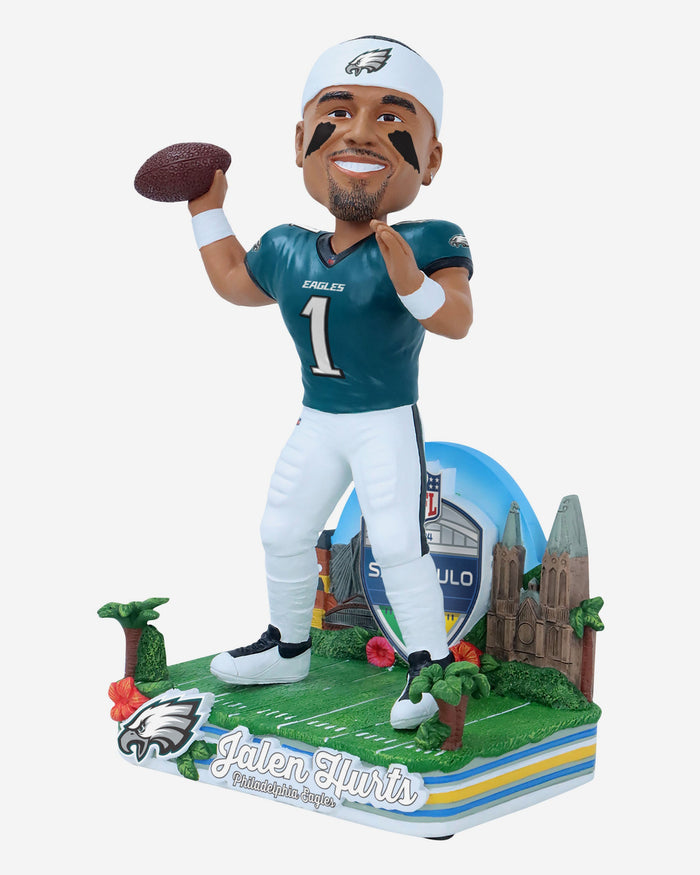 Jalen Hurts Philadelphia Eagles 2024 International Game Bobblehead FOCO - FOCO.com | UK & IRE