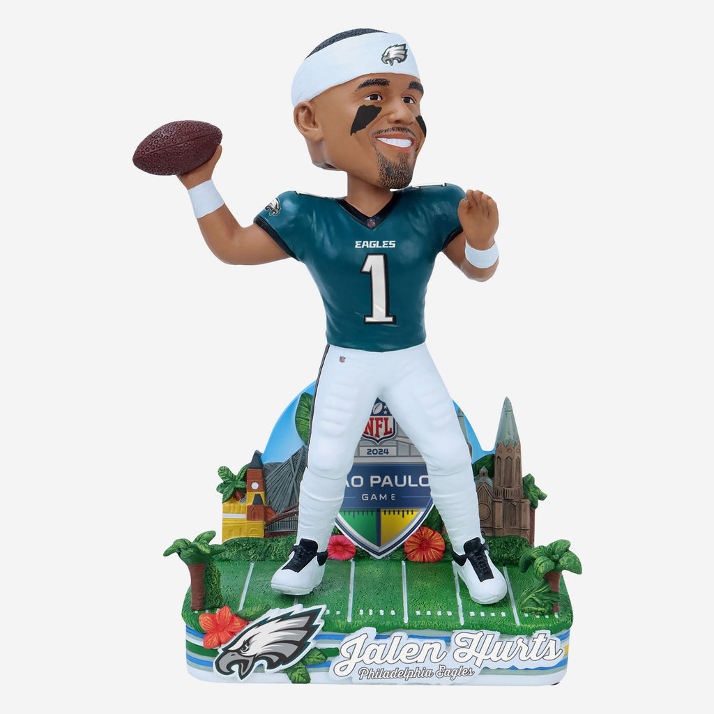 Jalen Hurts Philadelphia Eagles 2024 International Game Bobblehead FOCO - FOCO.com | UK & IRE