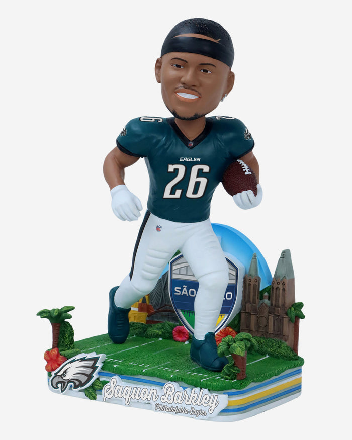 Saquon Barkley Philadelphia Eagles 2024 International Game Bobblehead FOCO - FOCO.com | UK & IRE