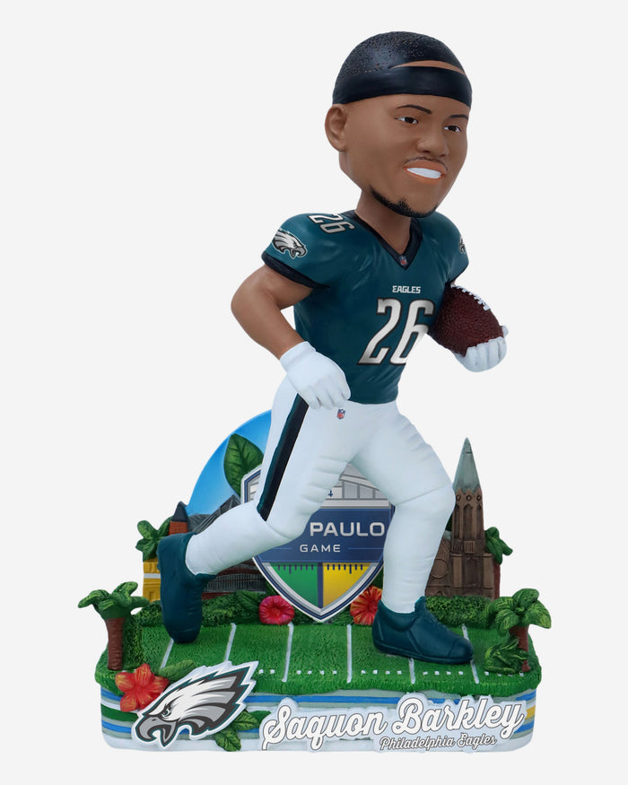 Saquon Barkley Philadelphia Eagles 2024 International Game Bobblehead FOCO - FOCO.com | UK & IRE