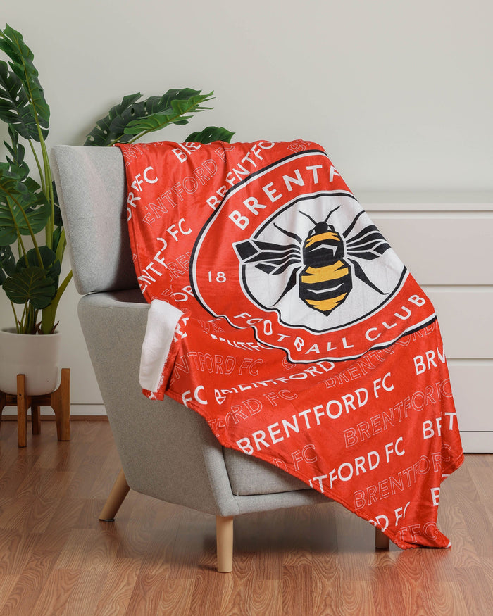 Brentford FC Supreme Slumber Plush Throw Blanket FOCO - FOCO.com | UK & IRE
