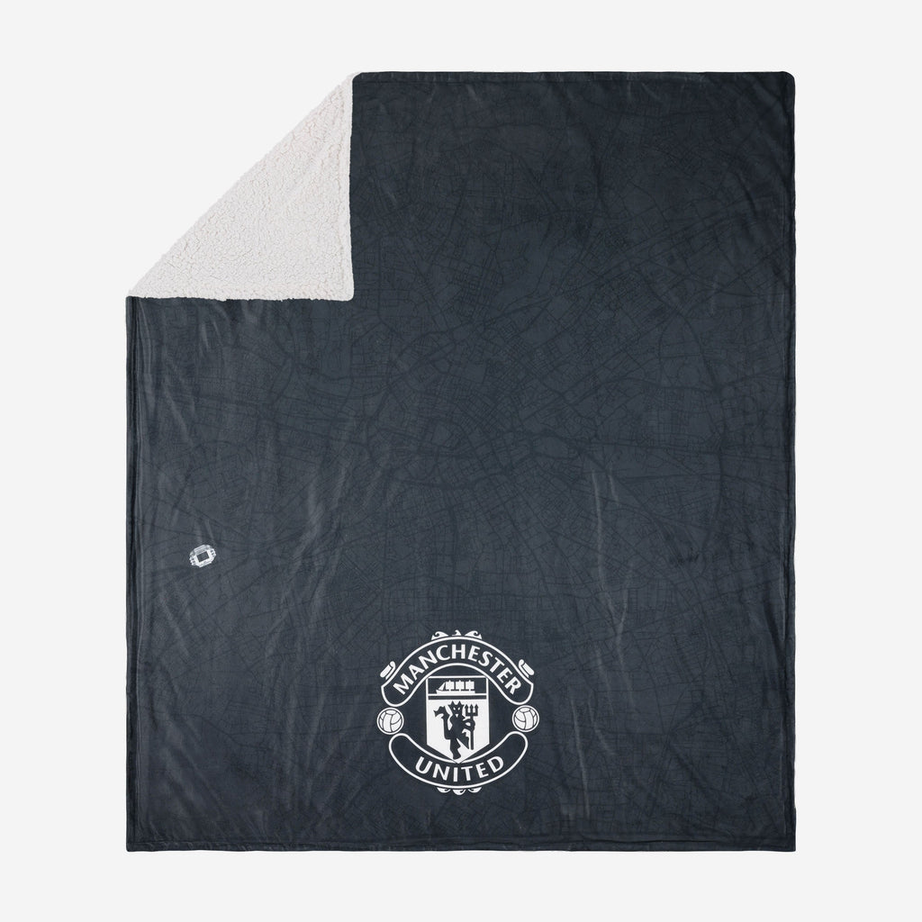 Manchester United FC Identity Sherpa Plush Throw Blanket FOCO - FOCO.com | UK & IRE