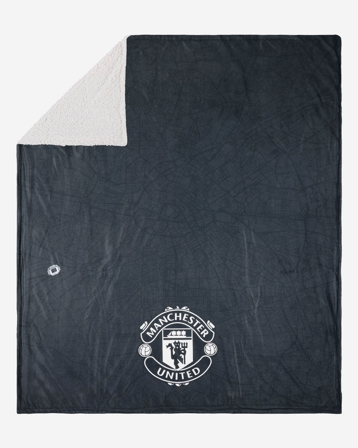 Manchester United FC Identity Sherpa Plush Throw Blanket FOCO - FOCO.com | UK & IRE