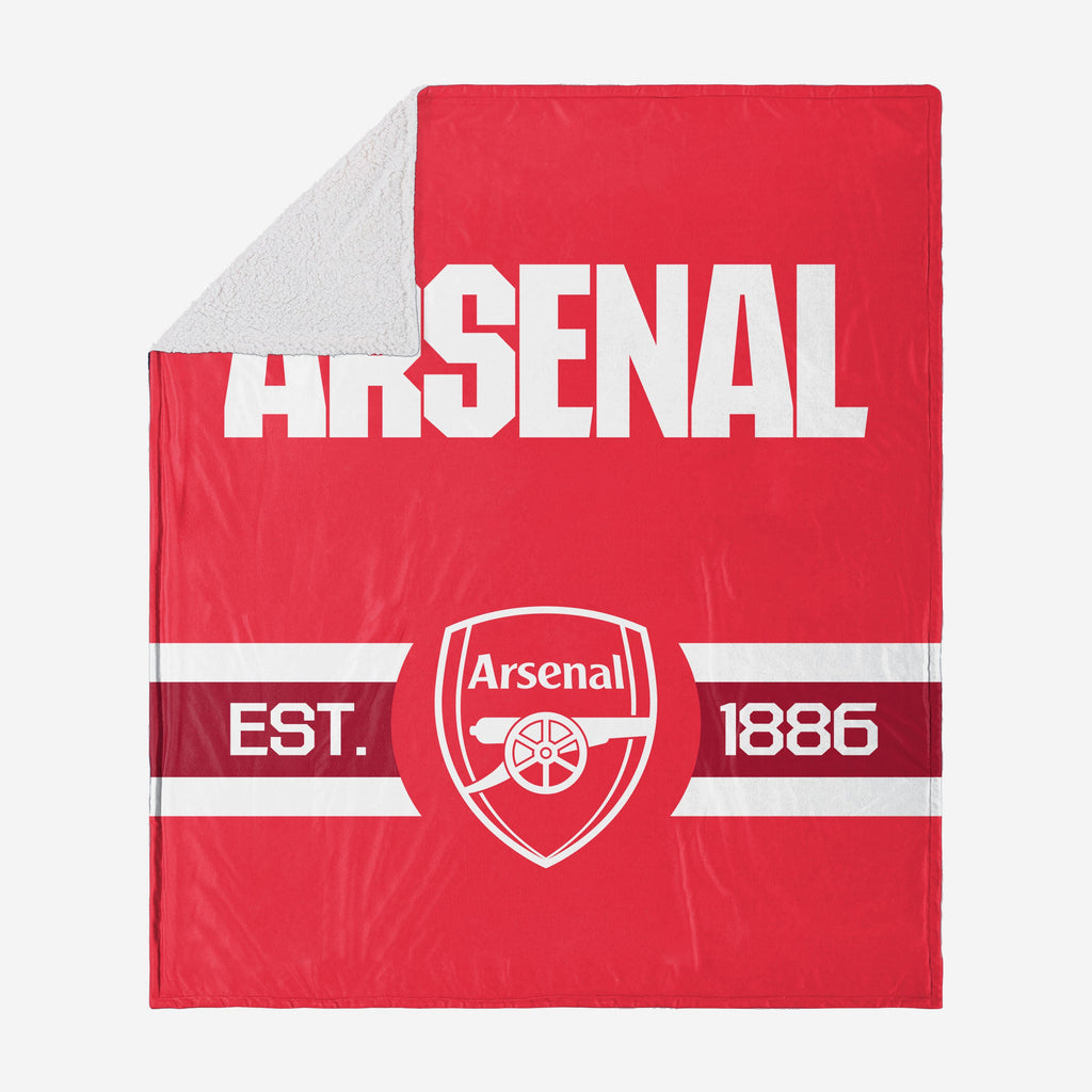 Arsenal FC Established Sherpa Throw Blanket FOCO - FOCO.com | UK & IRE