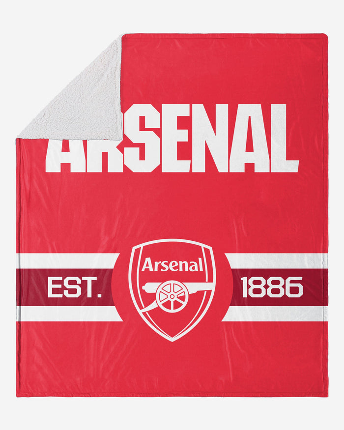 Arsenal FC Established Sherpa Throw Blanket FOCO - FOCO.com | UK & IRE