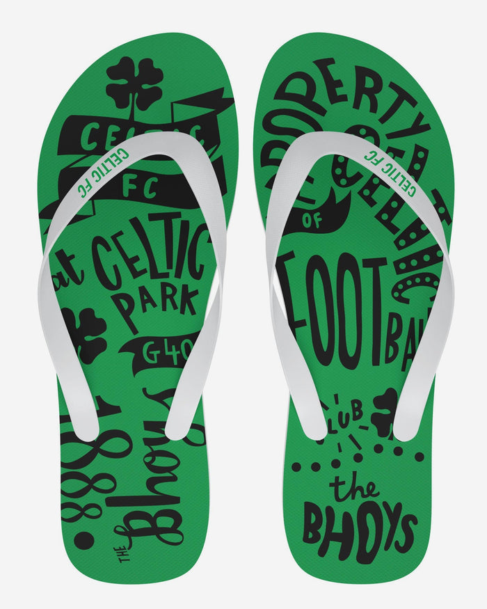 Celtic FC Graffti Flip Flops FOCO S - FOCO.com | UK & IRE