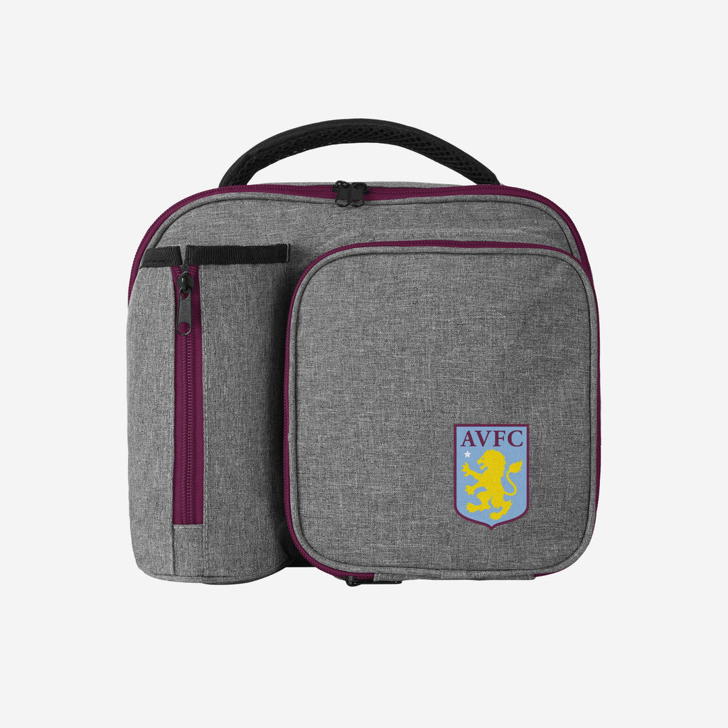 Aston Villa FC Grey Lunch Bag with Bottle Holder FOCO - FOCO.com | UK & IRE