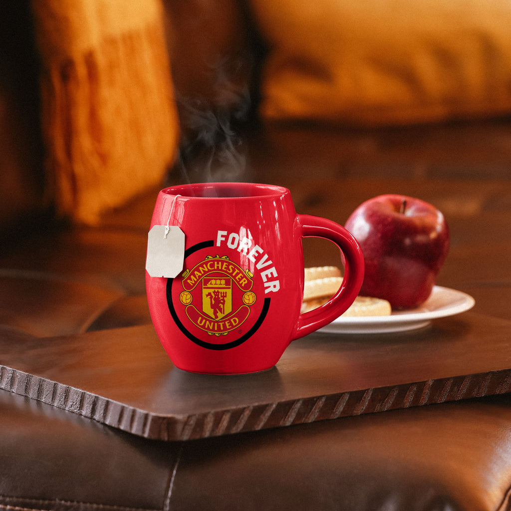 Mug Officiel Manchester United FC - Noir Brillant - 380 Ml - Cadeau Idéal Pour Supporters