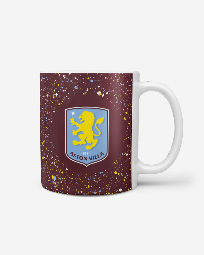 Aston Villa FC Paint Splatter Mug FOCO - FOCO.com | UK & IRE