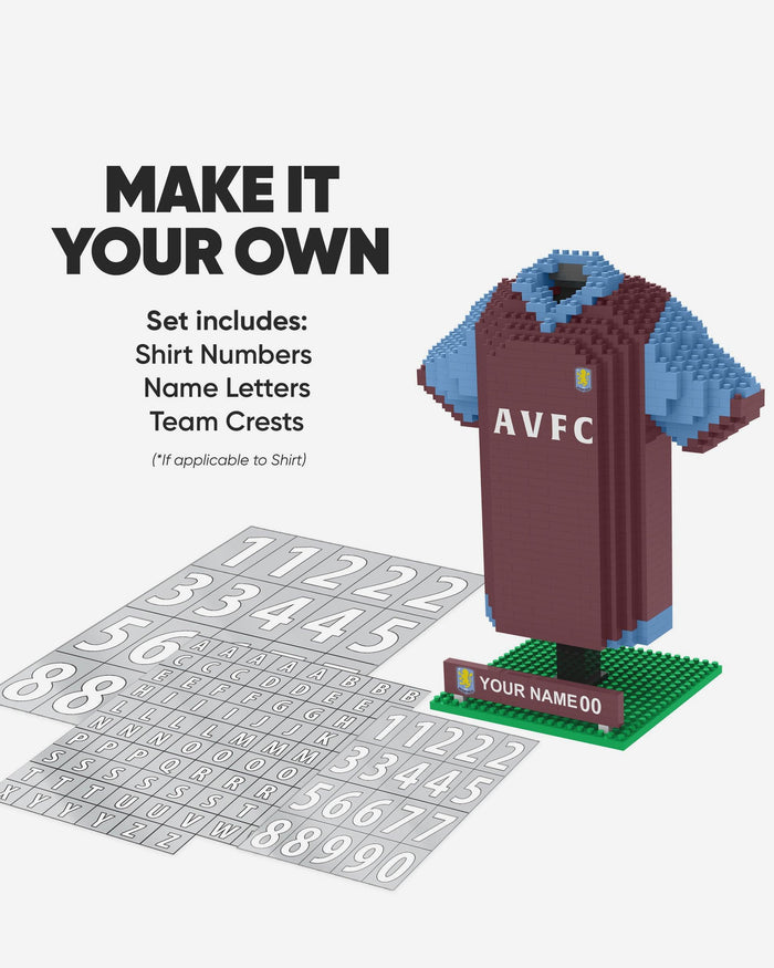 Aston Villa FC Personalised BRXLZ Home Shirt FOCO - FOCO.com | UK & IRE