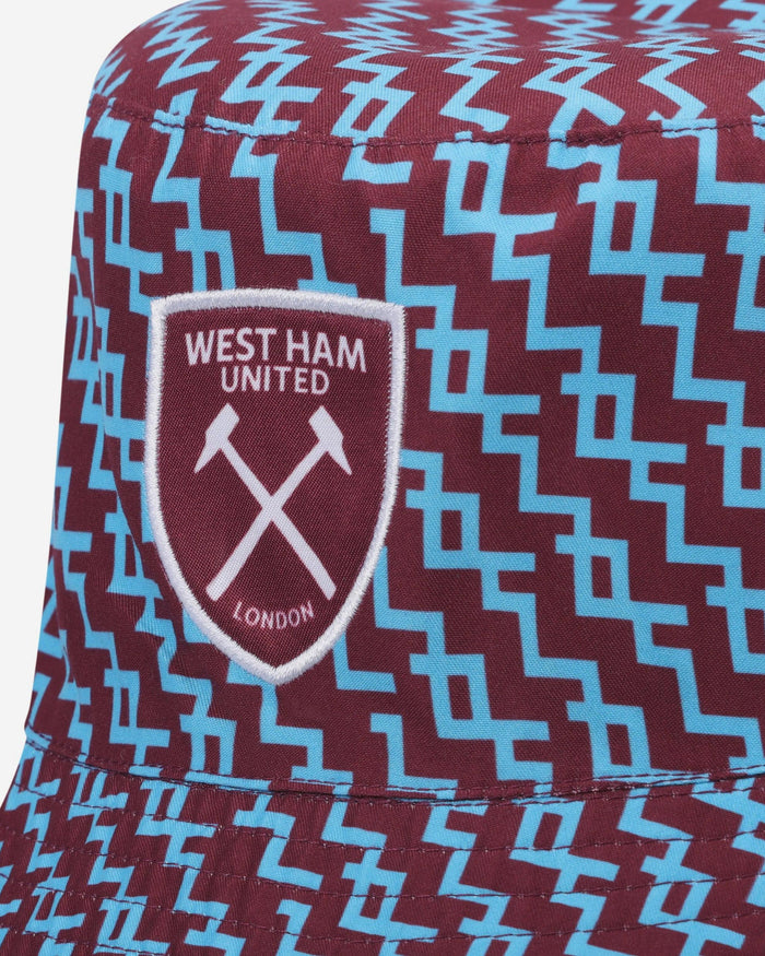 West Ham United FC Pixel Reversible Bucket Hat FOCO - FOCO.com | UK & IRE