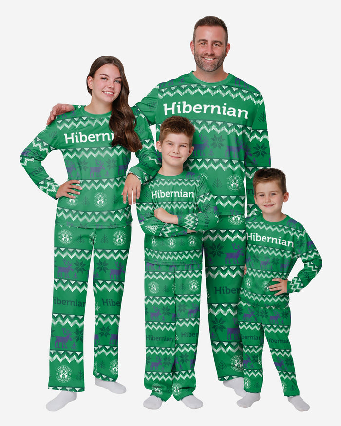 Hibernian FC Youth Ugly Pattern Family Holiday Pyjamas FOCO - FOCO.com | UK & IRE