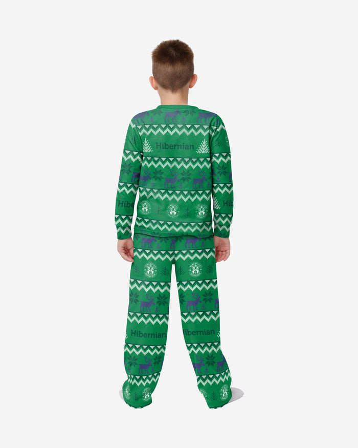 Hibernian FC Youth Ugly Pattern Family Holiday Pyjamas FOCO - FOCO.com | UK & IRE