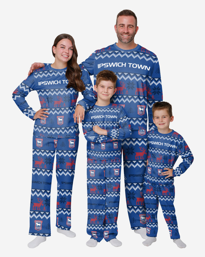 Ipswich Town FC Youth Ugly Pattern Family Holiday Pyjamas FOCO - FOCO.com | UK & IRE