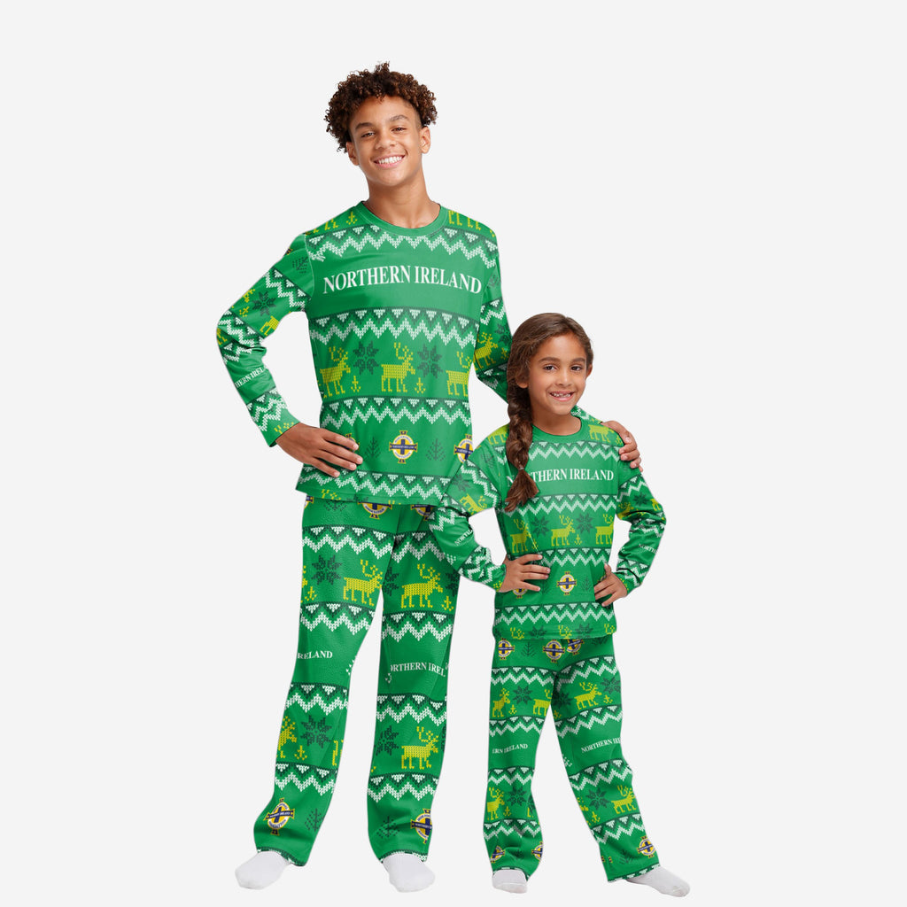 Northern Ireland Youth Ugly Pattern Family Holiday Pyjamas FOCO 4 - FOCO.com | UK & IRE