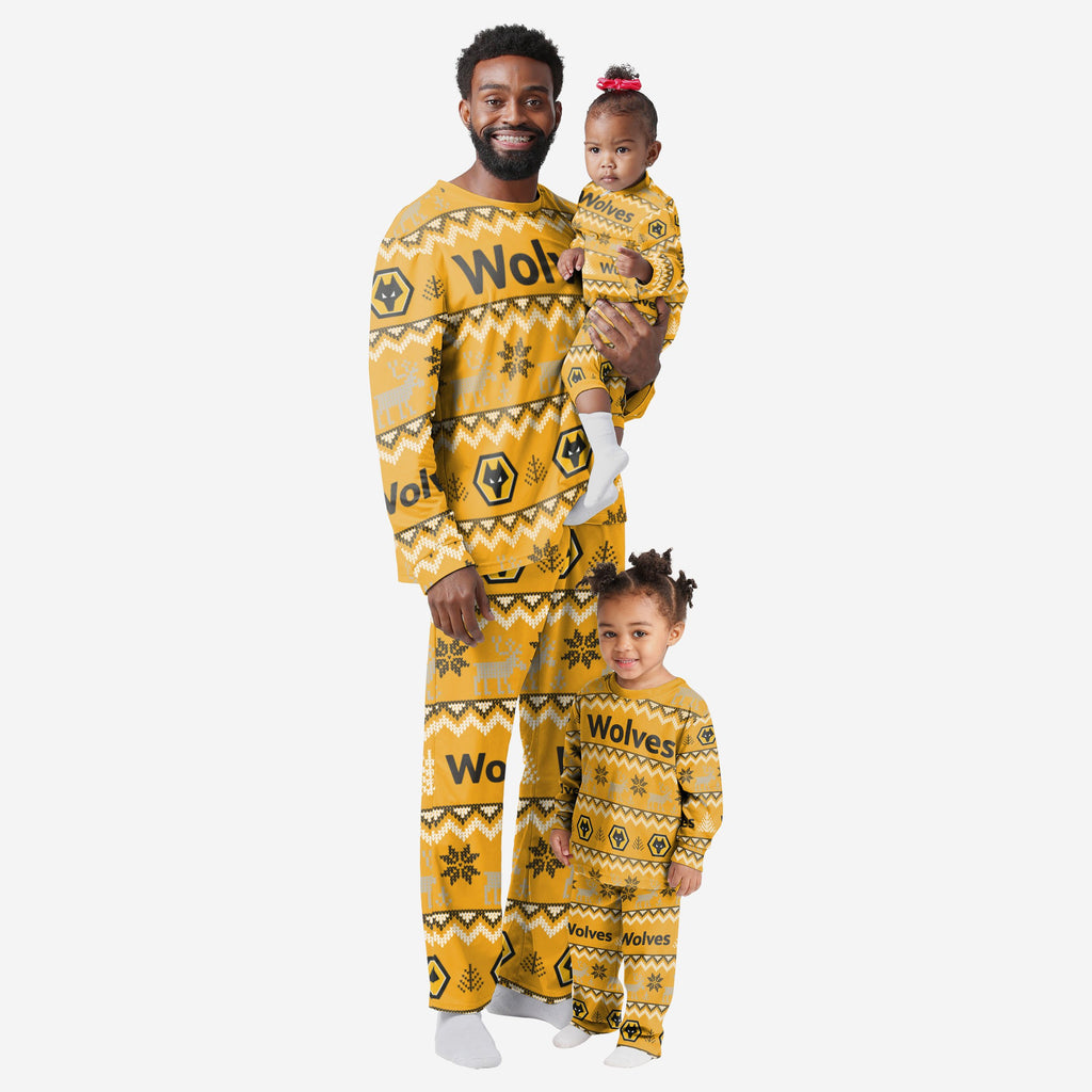 Wolverhampton Wanderers FC Youth Ugly Pattern Family Holiday Pyjamas ...