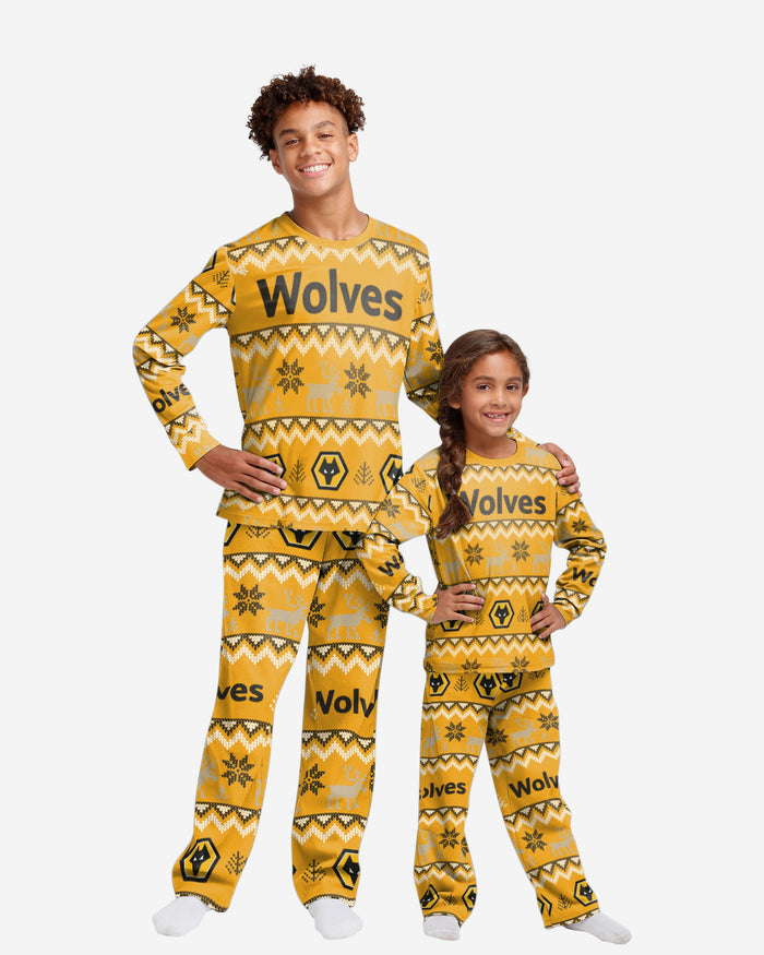 Wolverhampton Wanderers FC Youth Ugly Pattern Family Holiday Pyjamas FOCO 4 - FOCO.com | UK & IRE
