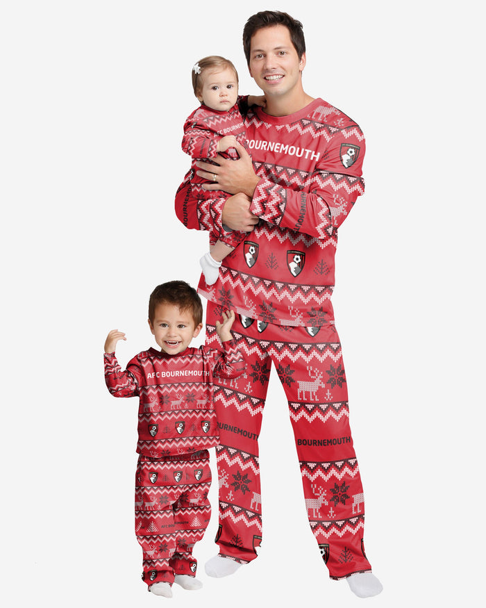 AFC Bournemouth Infant Ugly Pattern Family Holiday Pyjamas FOCO - FOCO.com | UK & IRE