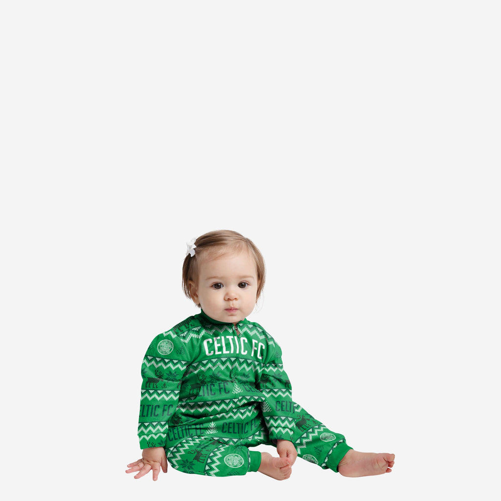 Celtic FC Infant Ugly Pattern Family Holiday Pyjamas FOCO 12M - FOCO.com | UK & IRE