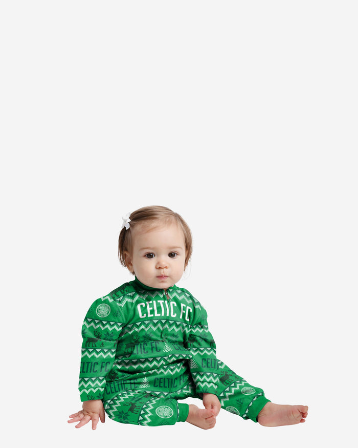 Celtic FC Infant Ugly Pattern Family Holiday Pyjamas FOCO 12M - FOCO.com | UK & IRE