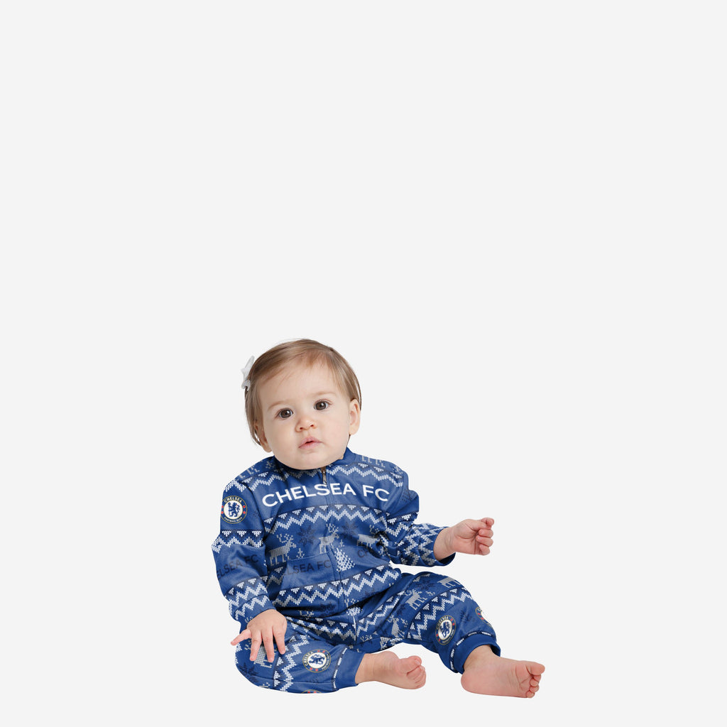 Chelsea FC Infant Ugly Pattern Family Holiday Pyjamas FOCO 12M - FOCO.com | UK & IRE