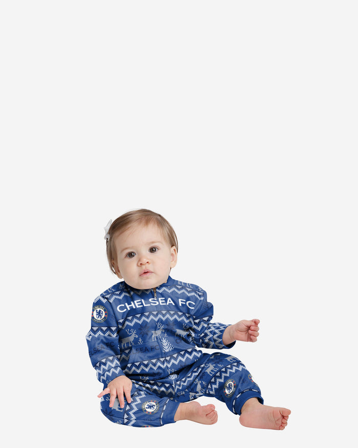 Chelsea FC Infant Ugly Pattern Family Holiday Pyjamas FOCO 12M - FOCO.com | UK & IRE