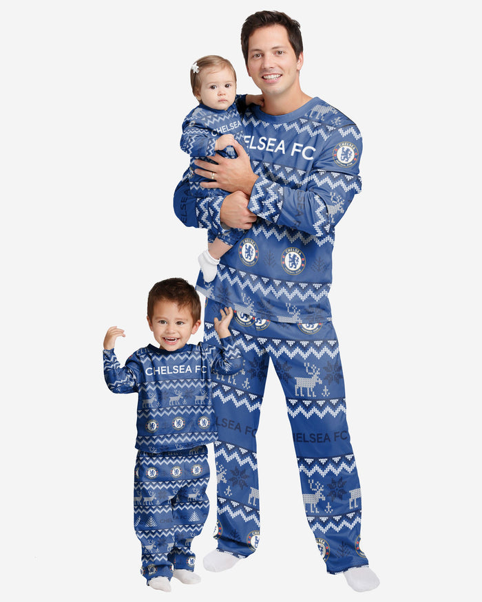 Chelsea FC Infant Ugly Pattern Family Holiday Pyjamas FOCO - FOCO.com | UK & IRE
