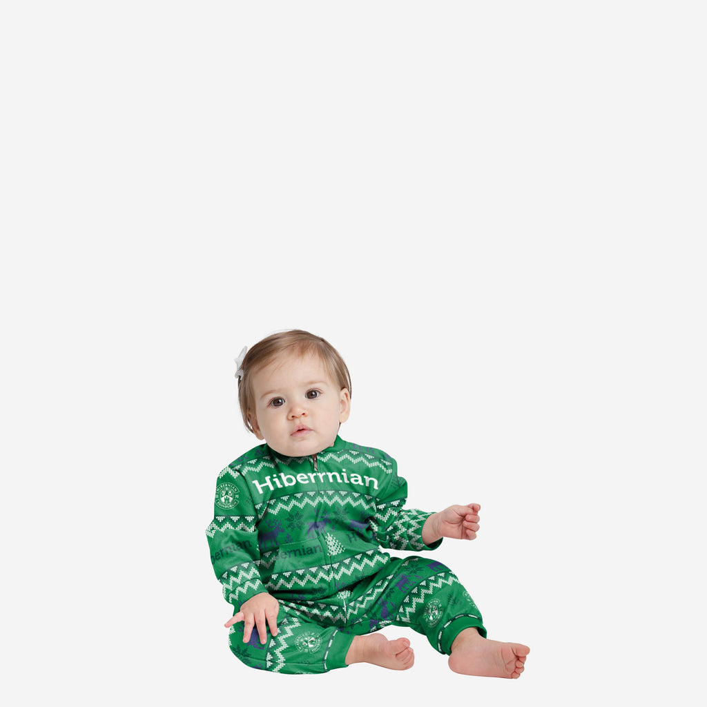Hibernian FC Infant Ugly Pattern Family Holiday Pyjamas FOCO 12M - FOCO.com | UK & IRE