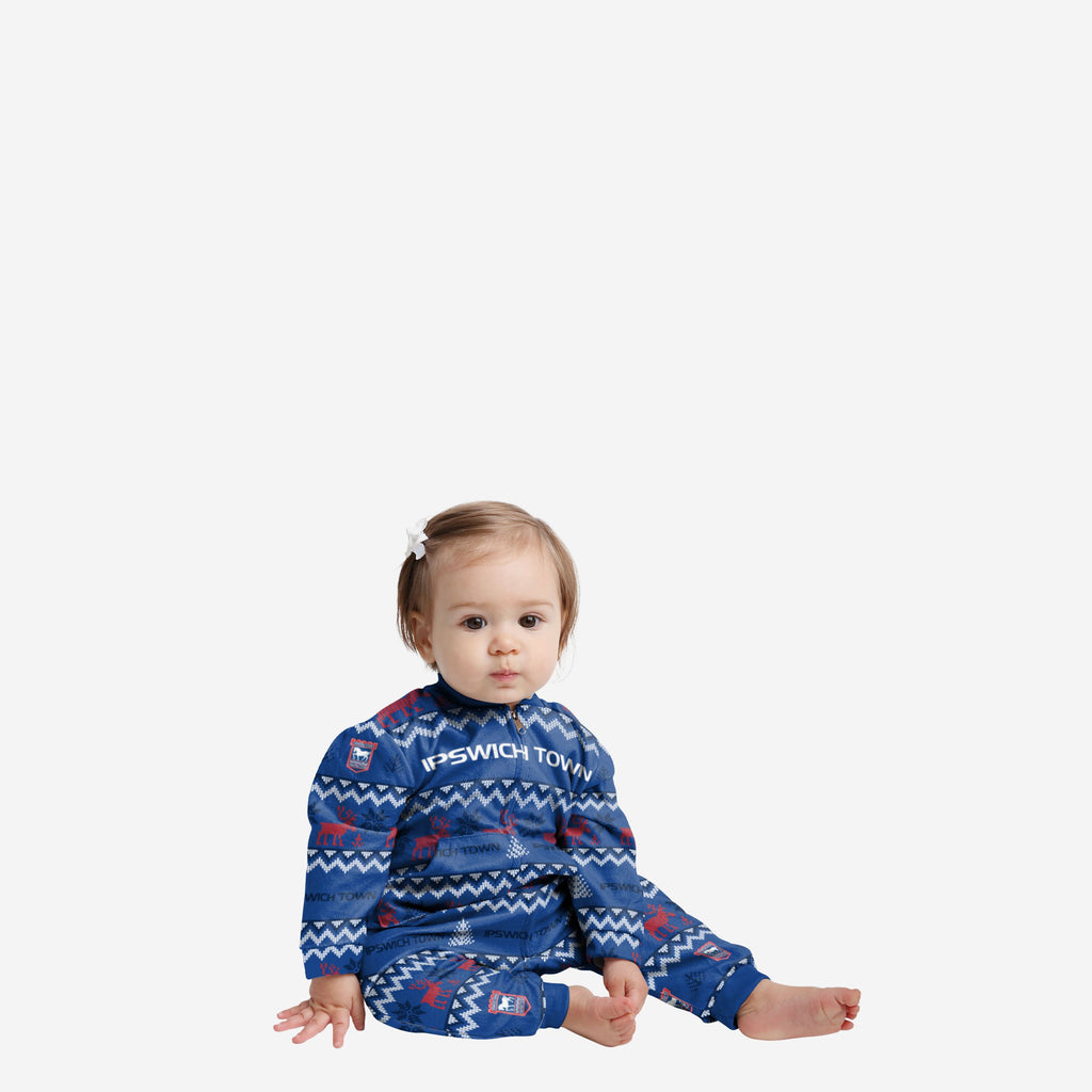 Ipswich Town FC Infant Ugly Pattern Family Holiday Pyjamas FOCO 12M - FOCO.com | UK & IRE