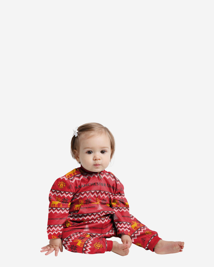 Manchester United FC Infant Ugly Pattern Family Holiday Pyjamas FOCO 12M - FOCO.com | UK & IRE