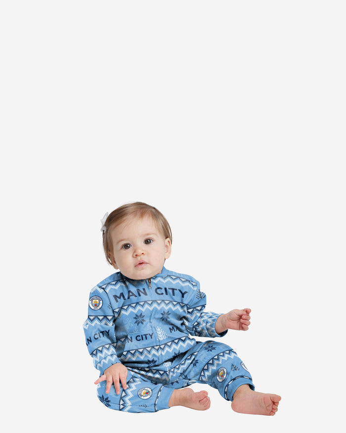 Manchester City FC Infant Ugly Pattern Family Holiday Pyjamas FOCO 12M - FOCO.com | UK & IRE