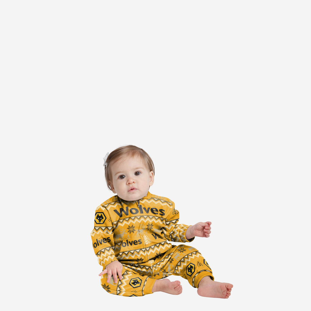 Wolverhampton Wanderers FC Infant Ugly Pattern Family Holiday Pyjamas FOCO 12M - FOCO.com | UK & IRE