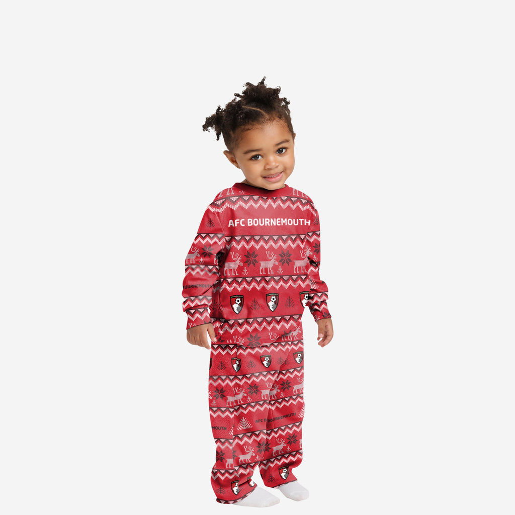 AFC Bournemouth Toddler Ugly Pattern Family Holiday Pyjamas FOCO 2Y - FOCO.com | UK & IRE