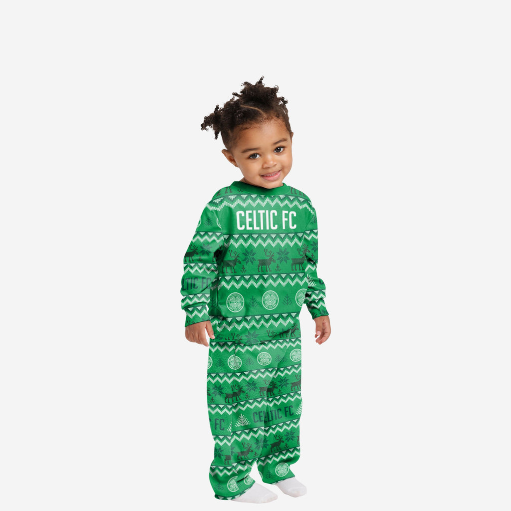 Celtic FC Toddler Ugly Pattern Family Holiday Pyjamas FOCO 2Y - FOCO.com | UK & IRE