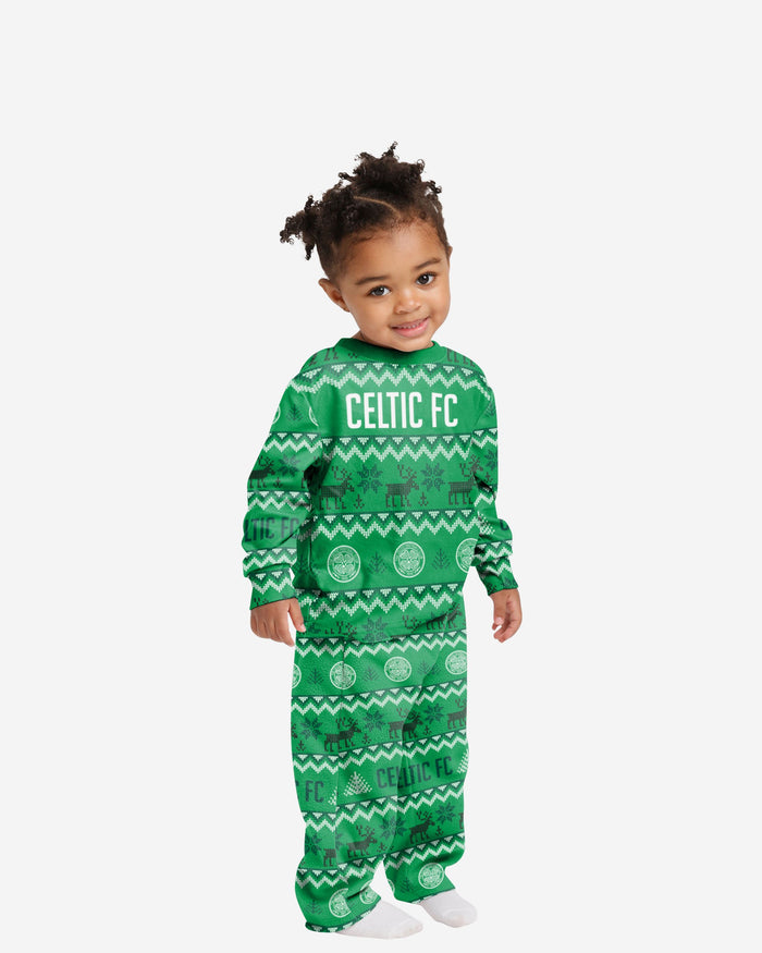 Celtic FC Toddler Ugly Pattern Family Holiday Pyjamas FOCO 2Y - FOCO.com | UK & IRE