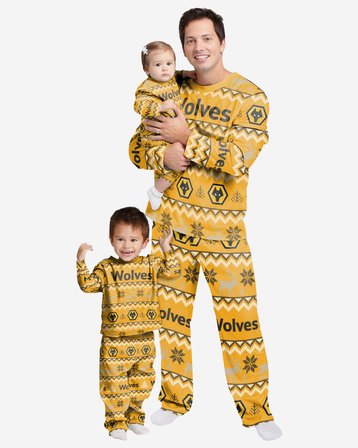 Wolverhampton Wanderers FC Toddler Ugly Pattern Family Holiday Pyjamas FOCO - FOCO.com | UK & IRE