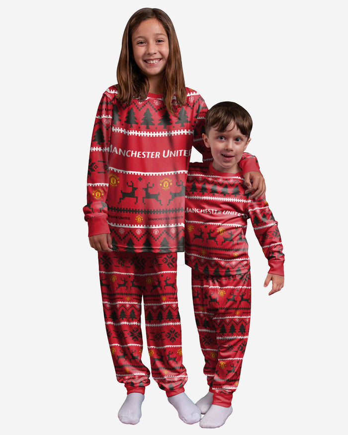 Manchester United FC Youth Family Holiday Pyjamas FOCO 8 (S) - FOCO.com | UK & IRE