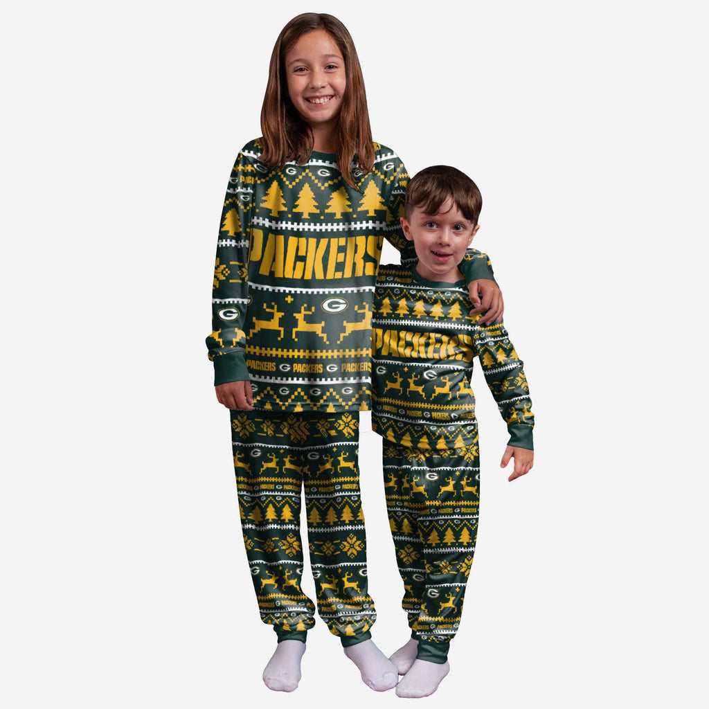 Green Bay Packers Youth Family Holiday Pyjamas FOCO 4 - FOCO.com | UK & IRE
