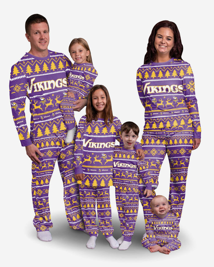 Minnesota Vikings Youth Family Holiday Pyjamas FOCO - FOCO.com | UK & IRE