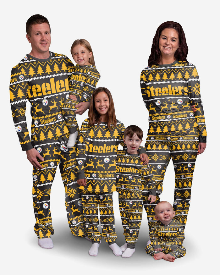 Pittsburgh Steelers Youth Family Holiday Pyjamas FOCO - FOCO.com | UK & IRE