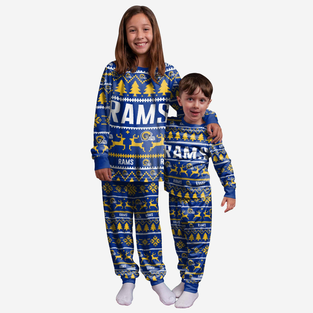 Los Angeles Rams Youth Family Holiday Pyjamas FOCO 4 - FOCO.com | UK & IRE