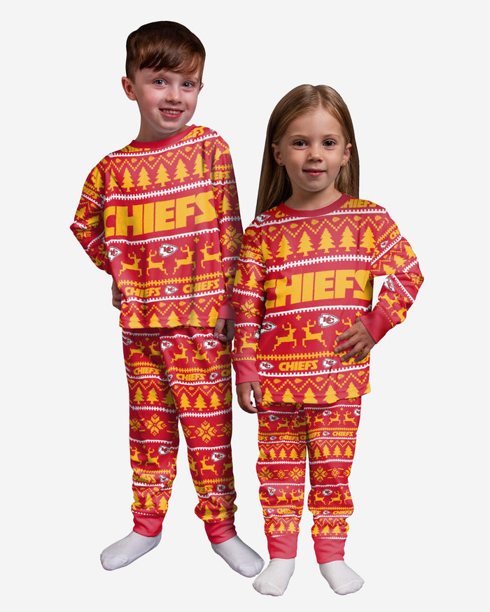 Kansas City Chiefs Toddler Family Holiday Pyjamas FOCO 2Y - FOCO.com | UK & IRE