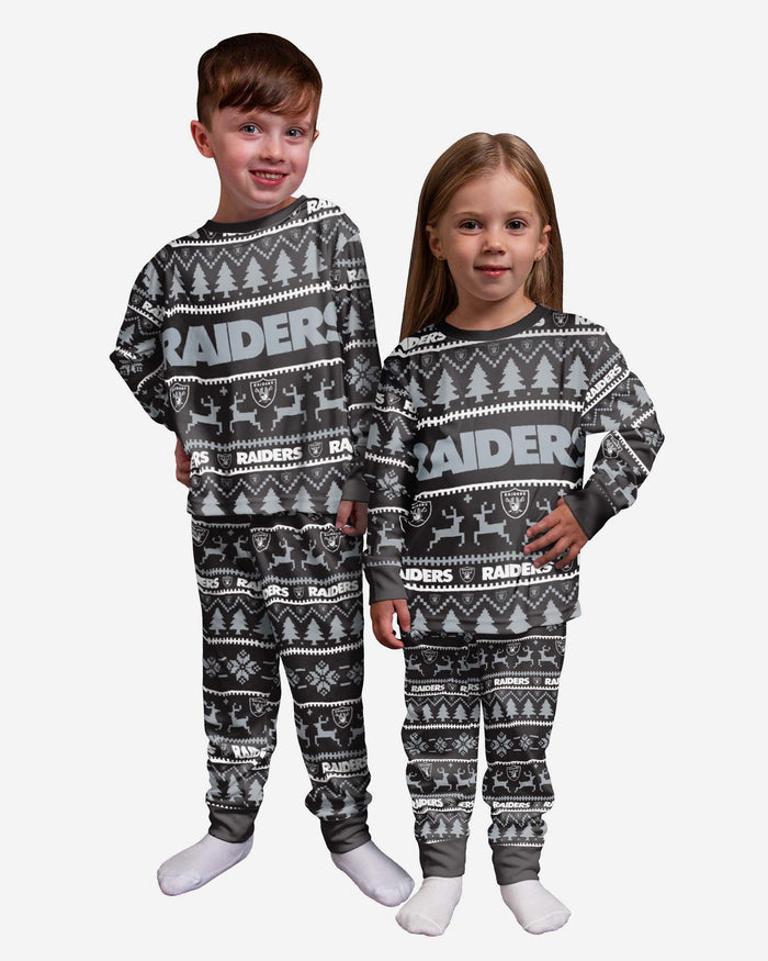 Las Vegas Raiders Toddler Family Holiday Pyjamas FOCO 2Y - FOCO.com | UK & IRE