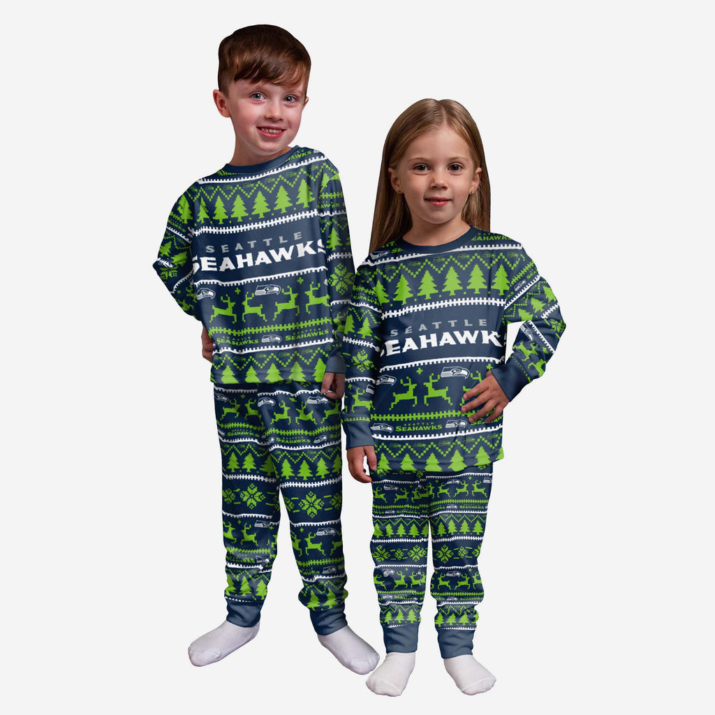 Seattle Seahawks Toddler Family Holiday Pyjamas FOCO 2Y - FOCO.com | UK & IRE