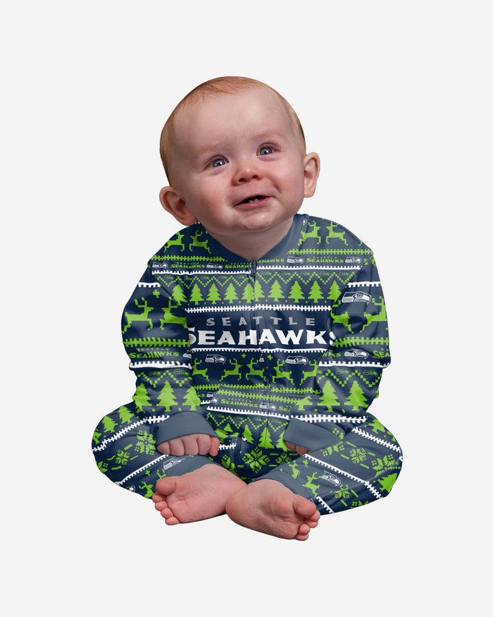 Seattle Seahawks Infant Family Holiday Pyjamas FOCO 12M - FOCO.com | UK & IRE