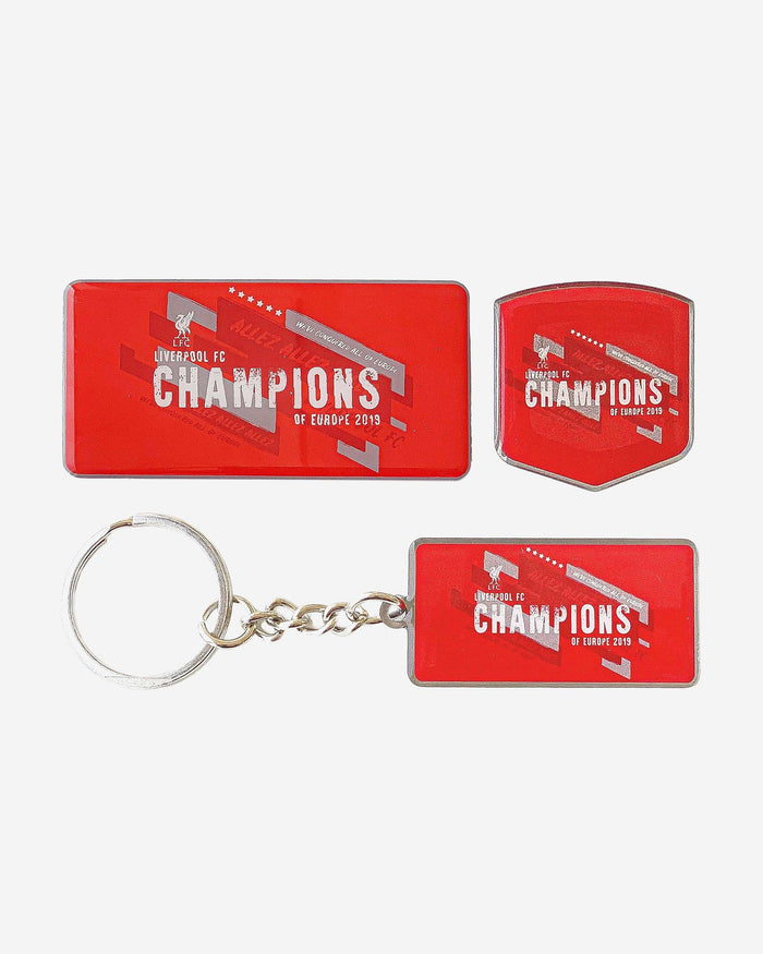 Liverpool FC 2018-19 Champions Keyring, Badge & Magnet Set FOCO - FOCO.com | UK & IRE